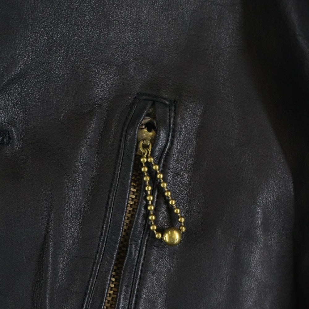 A Vontade(アボンタージ) LEATHER SPORTS JACKET レザー ジップアップ スポーツジャケット ブラック