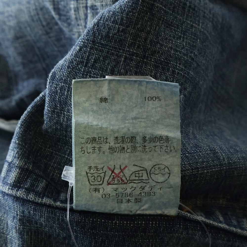 MACKDADDY(マックダディー) 3B デニムシングルテーラードジャケット インディゴ