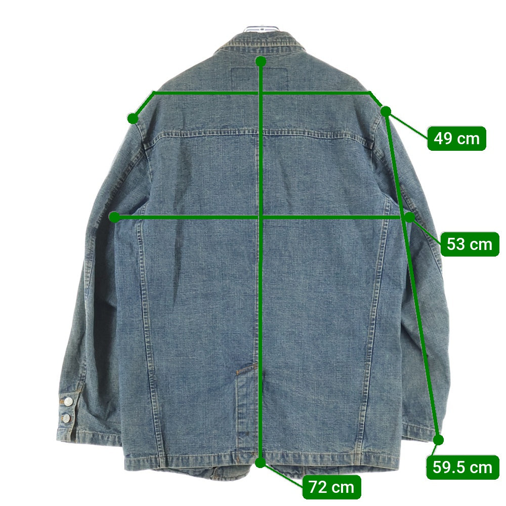 MACKDADDY(マックダディー) 3B デニムシングルテーラードジャケット インディゴ