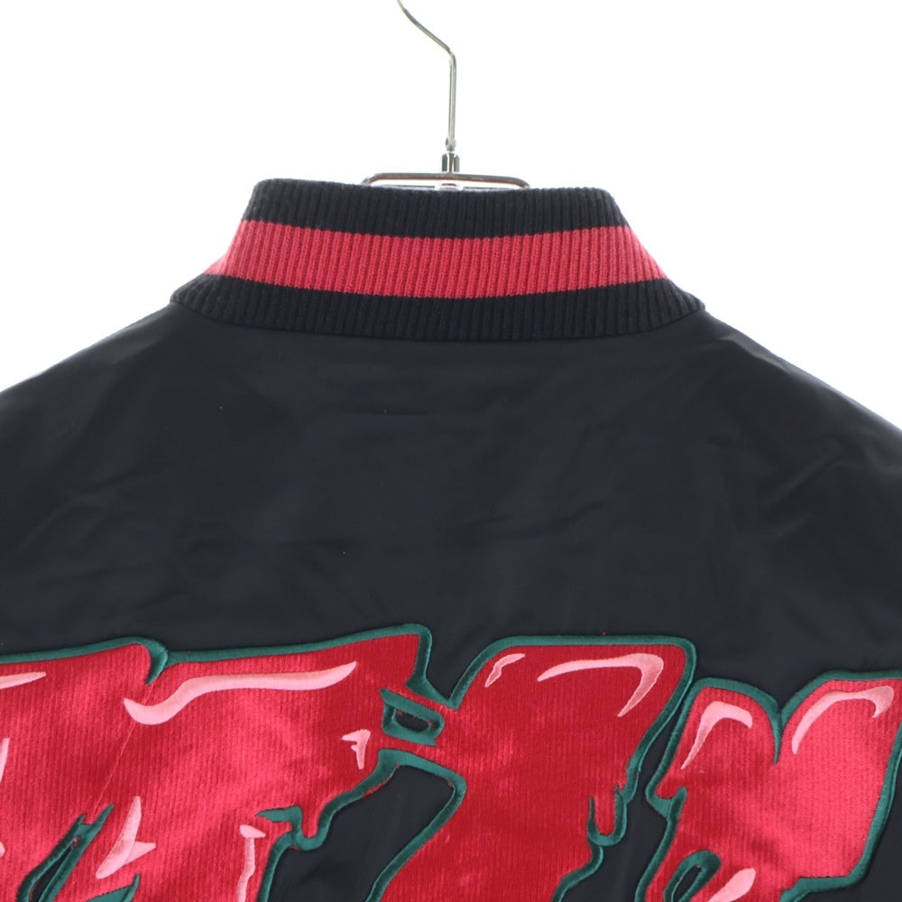 SWAGGER(スワッガー) ナイロン バックワッペン スタジアムジャケット ブラック