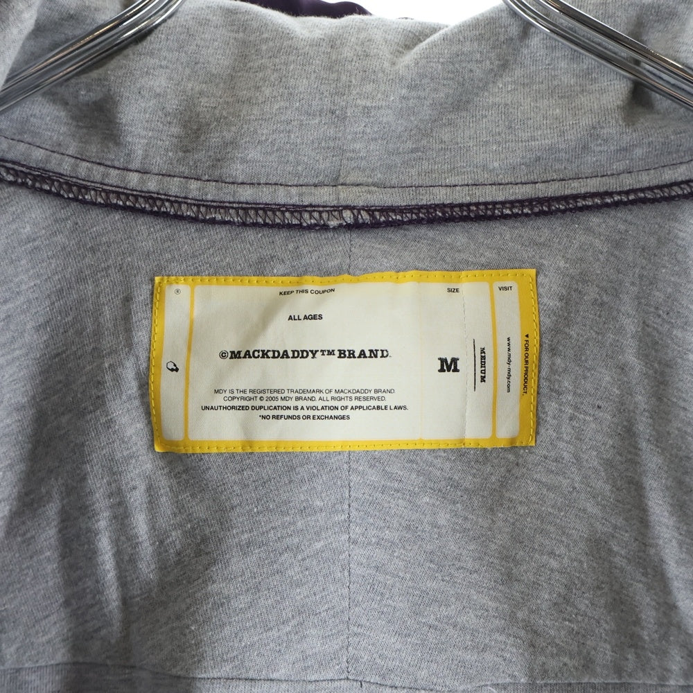 MACKDADDY(マックダディー) ナイロン ジップアップフーデッドジャケット パープル