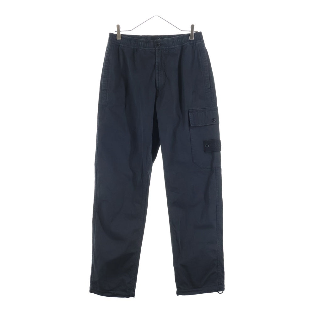 STONE ISLAND(ストーンアイランド) 24AW GHOST PIECE COTTON TWILL STRETCH-TC ゴーストピース テーパードフィット カーゴパンツ ブラック 8115336F6