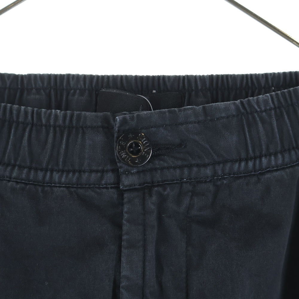 STONE ISLAND(ストーンアイランド) 24AW GHOST PIECE COTTON TWILL STRETCH-TC ゴーストピース テーパードフィット カーゴパンツ ブラック 8115336F6