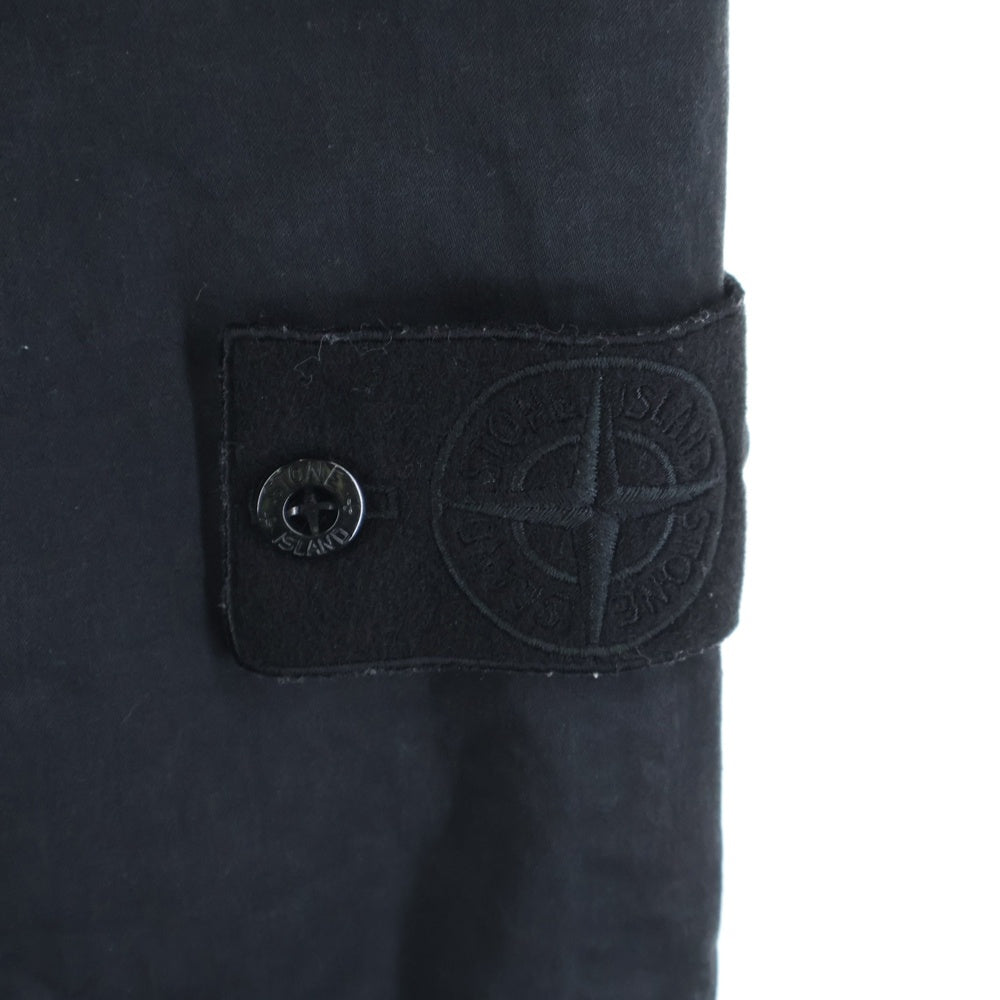 STONE ISLAND(ストーンアイランド) 24AW GHOST PIECE COTTON TWILL STRETCH-TC ゴーストピース テーパードフィット カーゴパンツ ブラック 8115336F6