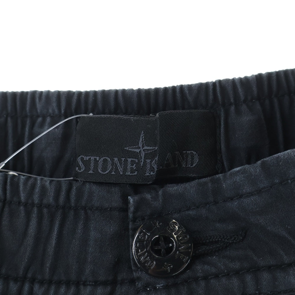 STONE ISLAND(ストーンアイランド) 24AW GHOST PIECE COTTON TWILL STRETCH-TC ゴーストピース テーパードフィット カーゴパンツ ブラック 8115336F6