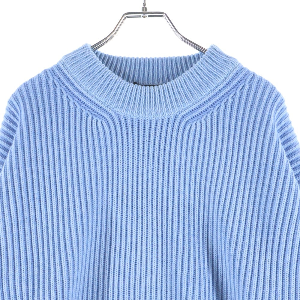LOUIS VUITTON(ルイヴィトン) 15AW イタリア製 カシミヤブレンド クルーネック ウールニット セーター ブルー RW152B F8KL47OKI