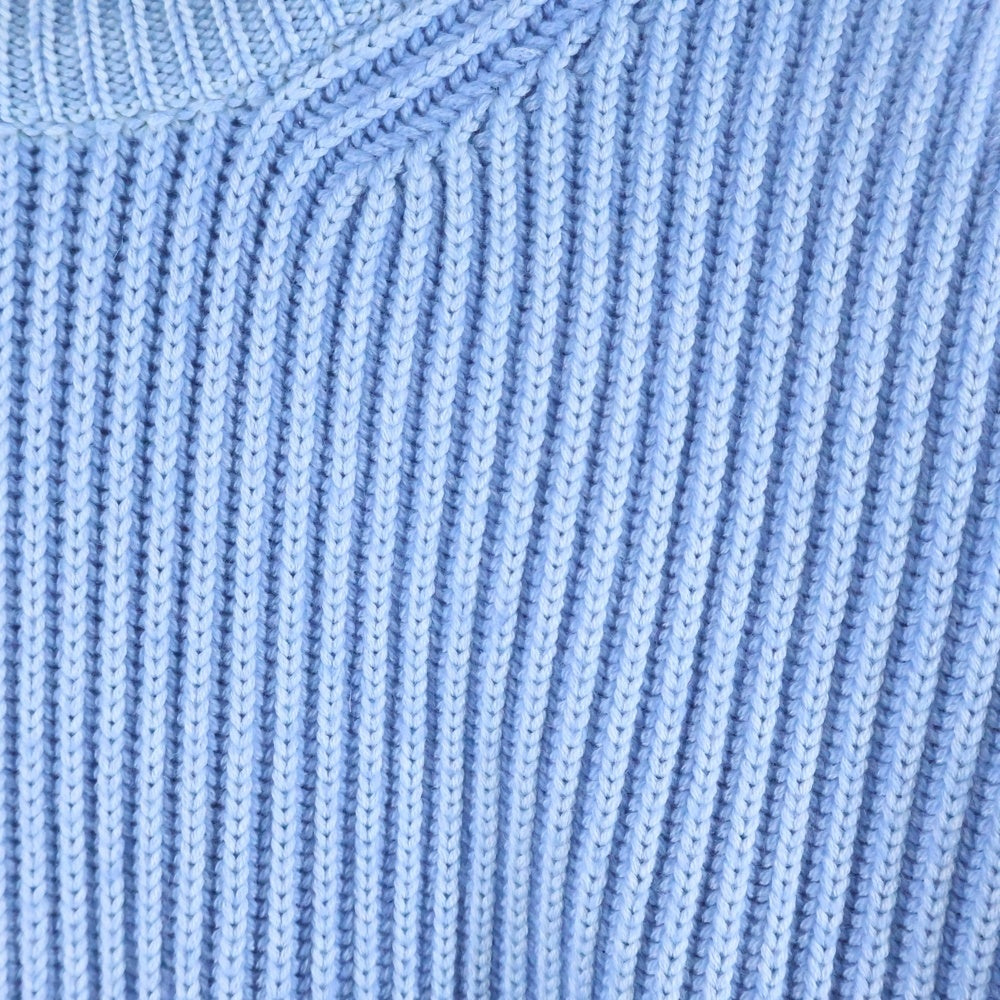 LOUIS VUITTON(ルイヴィトン) 15AW イタリア製 カシミヤブレンド クルーネック ウールニット セーター ブルー RW152B F8KL47OKI