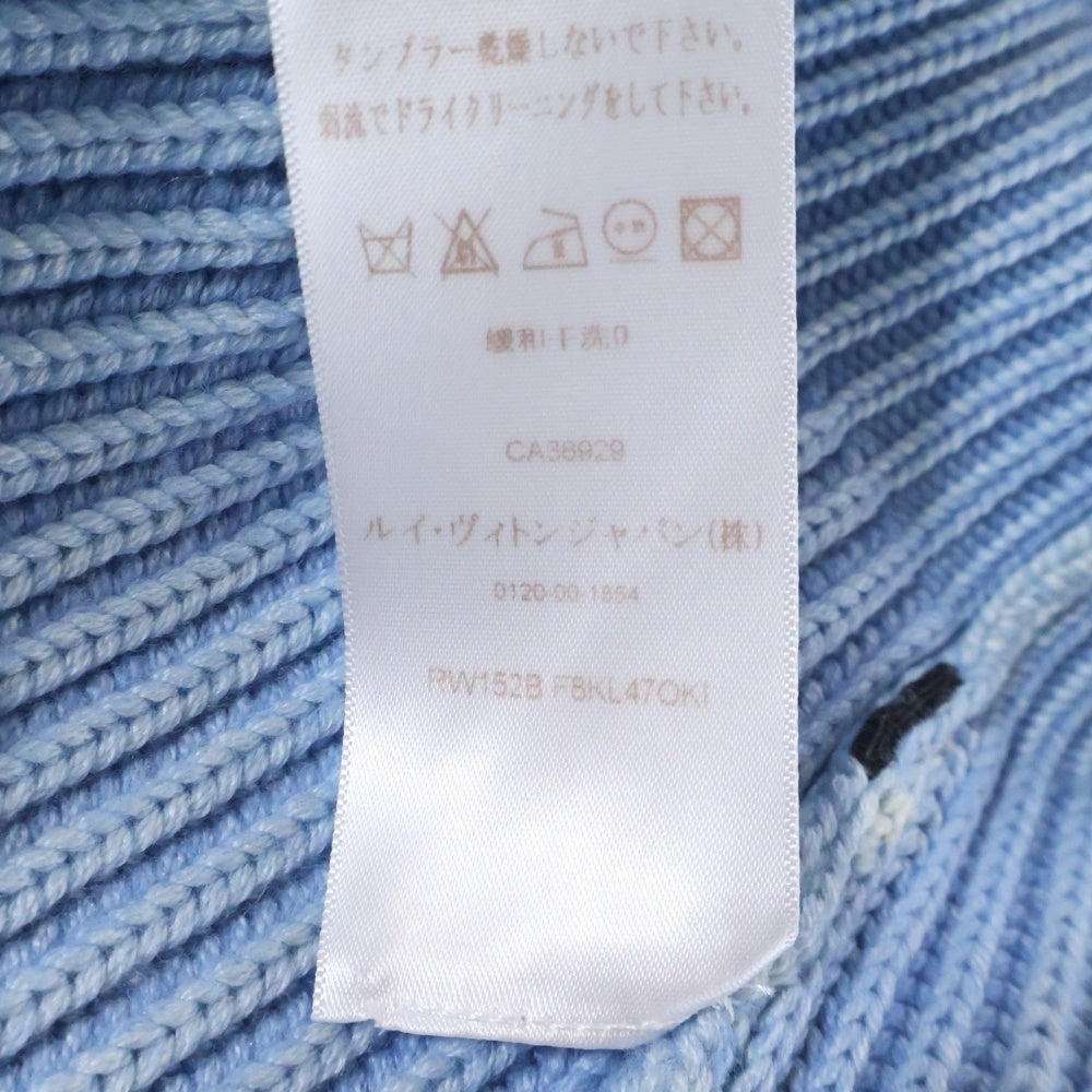 LOUIS VUITTON(ルイヴィトン) 15AW イタリア製 カシミヤブレンド クルーネック ウールニット セーター ブルー RW152B F8KL47OKI