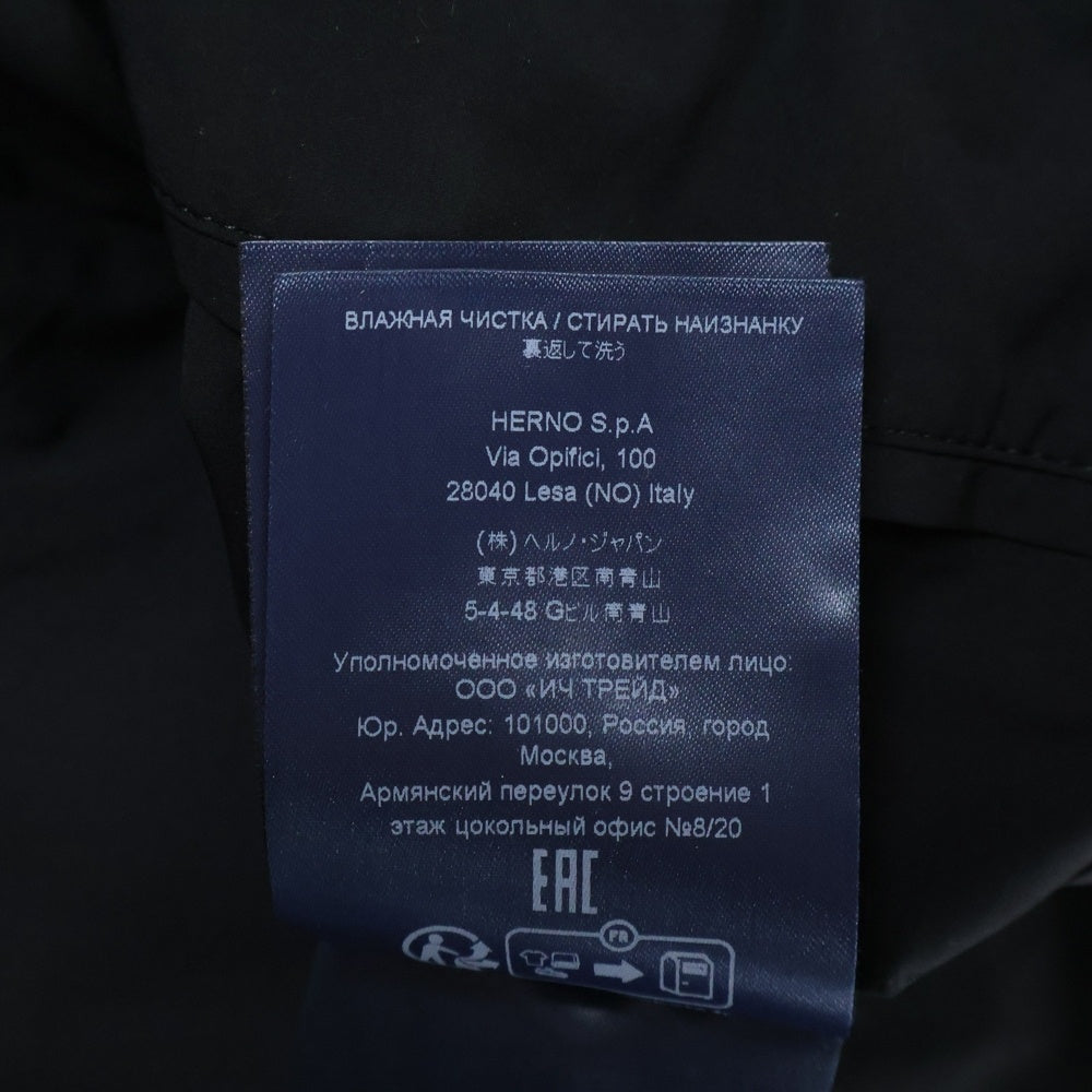 HERNO(ヘルノ) LAMINAR ラミナー リラックスフィット ナイロンブレンド ストレッチ イージーパンツ ブラック PT00001UL-12691-9300