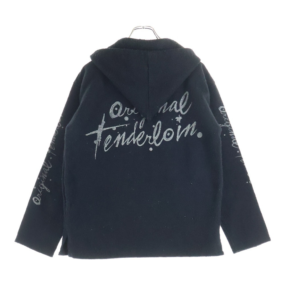 TENDERLOIN(テンダーロイン) ロゴプリント プルオーバーメキシカンパーカー フーディー ブラック