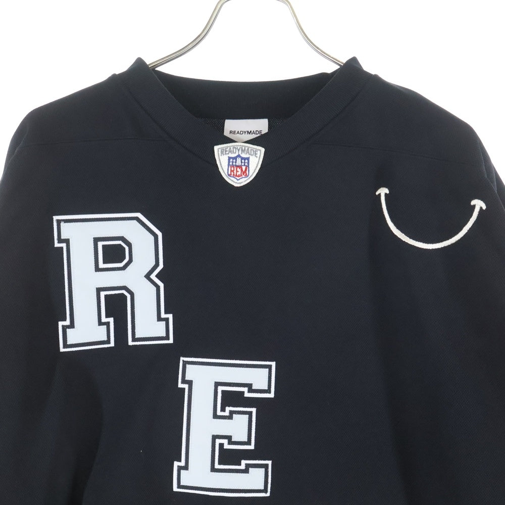 READY MADE(レディメイド) 23SS GAME SHIRT SMILE スマイル ロングスリーブ ゲームシャツ カットソー ブラック RE-P0-BK-00-00-249