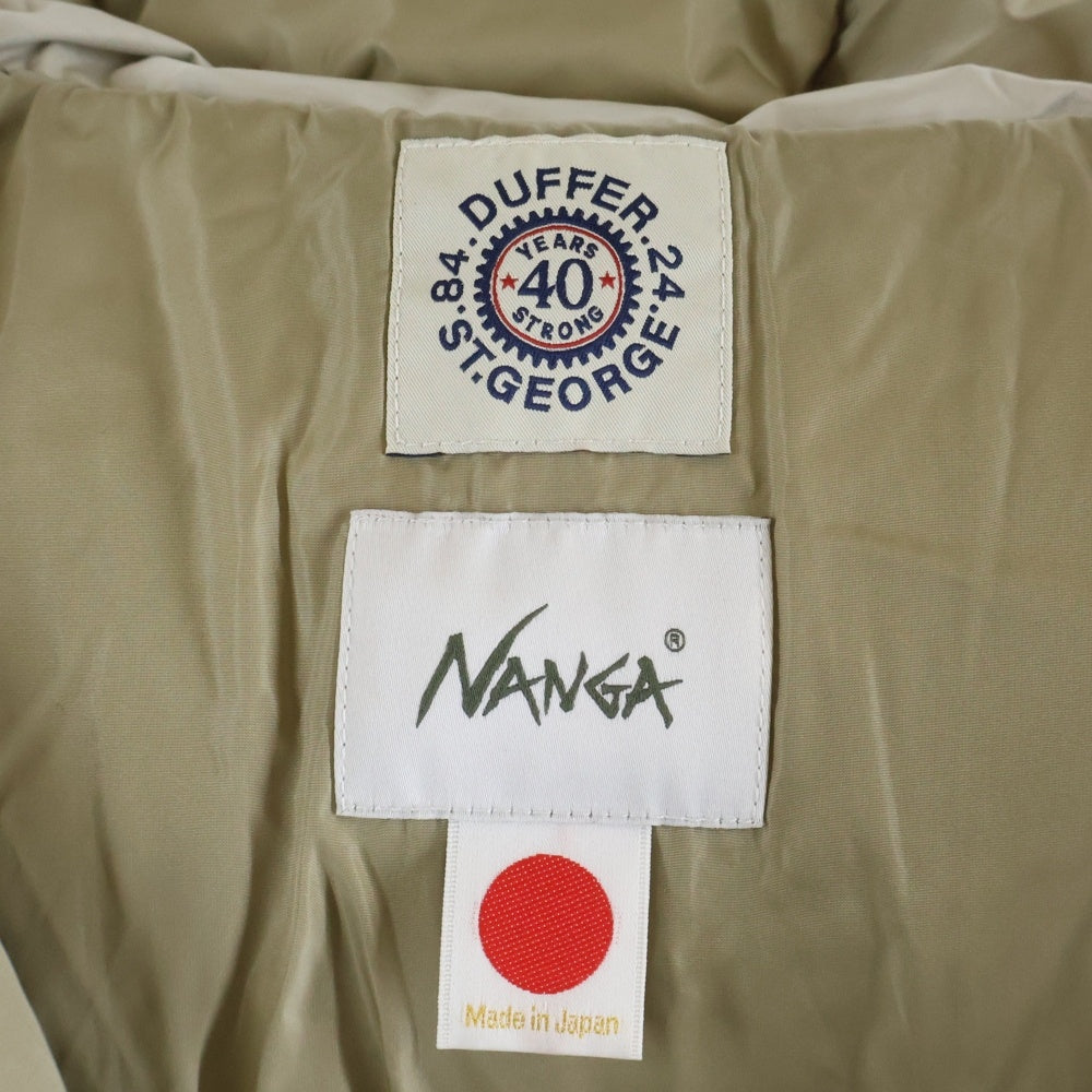 NANGA(ナンガ) DUFFER ダファー オーロラ フーデッド ジップアップ ダウンジャケット ホワイト 24FB62