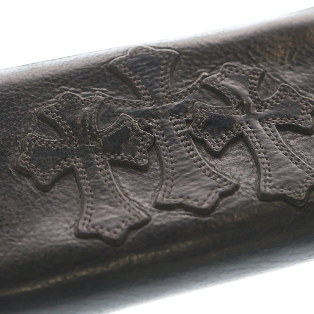 CHROME HEARTS(クロムハーツ) REC F ZIP 3クロス ラウンドジップレザーウォレット 財布 ブラック BCA368