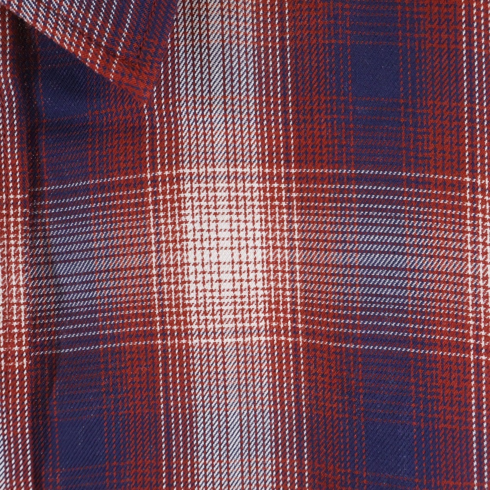 Acne Studios(アクネ ストゥディオズ) Button-up shirt オーバーサイズ チェック 半袖 シャツ レッド FN-UX-SHIR000063