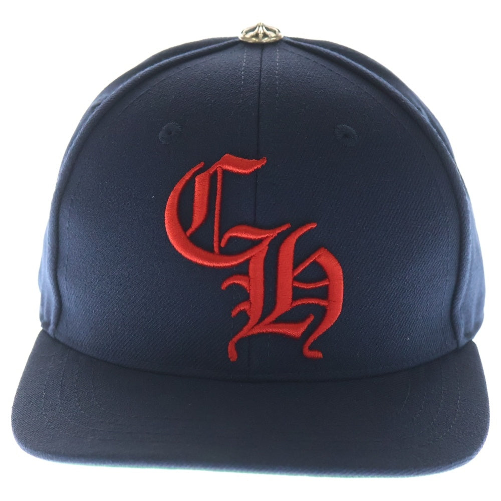 CHROME HEARTS(クロムハーツ) CH HAT CHエンブロイダリーデザイン ベースボールキャップ 帽子 ネイビー