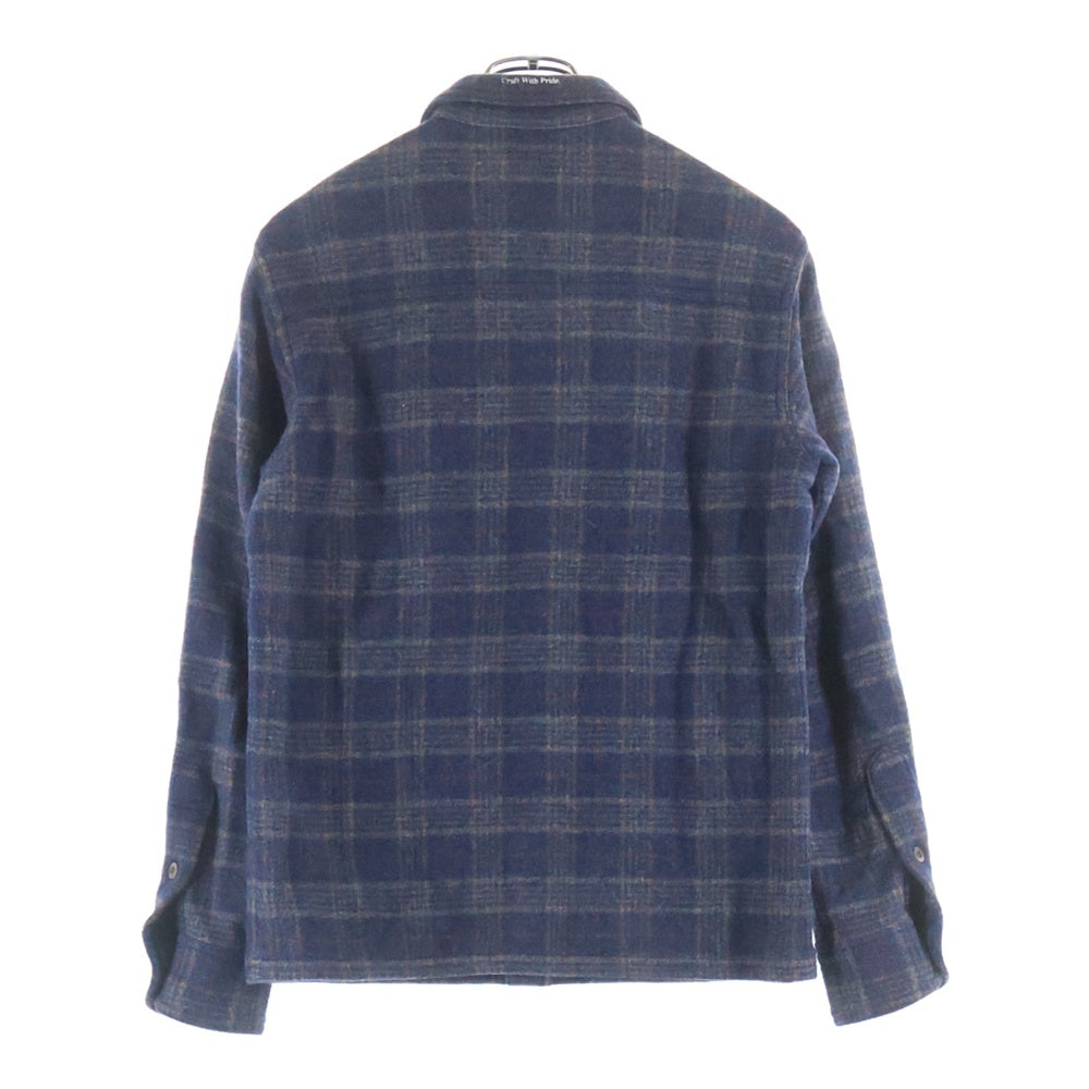 NEIGHBORHOOD(ネイバーフッド) 15AW MAKAVELI/ W-SHIRT .LS 長袖チェックウールシャツ ネイビー 152UCNH-SHM01