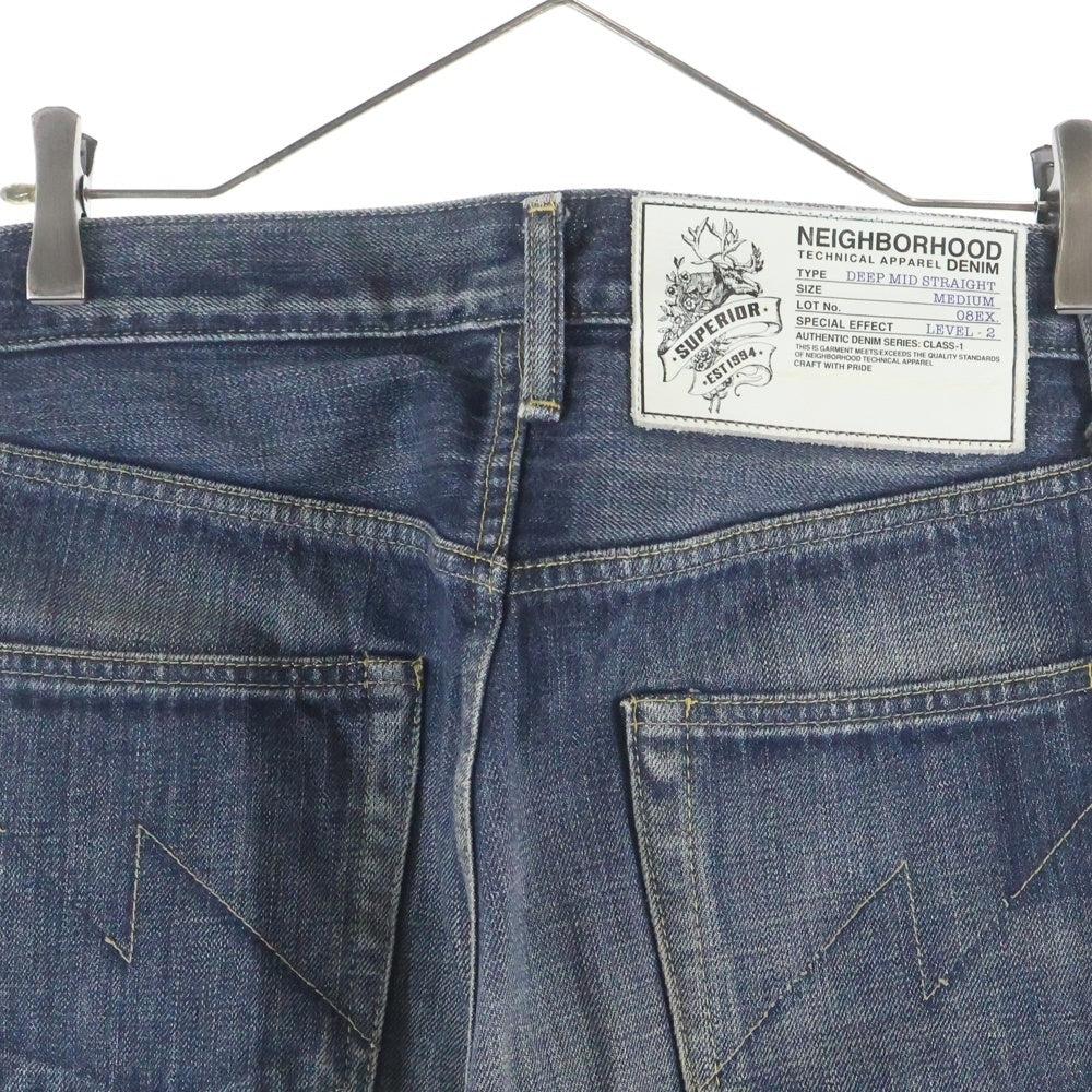 NEIGHBORHOOD(ネイバーフッド) Washed. Deep Mid Denim/140z-PT ウォッシュ加工 ストレートデニムパンツ インディゴ DCNH-PT-M110