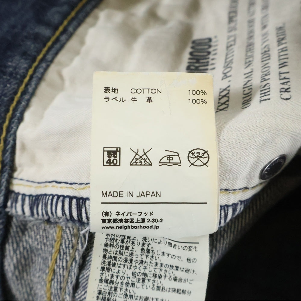 NEIGHBORHOOD(ネイバーフッド) Washed. Deep Mid Denim/140z-PT ウォッシュ加工 ストレートデニムパンツ インディゴ DCNH-PT-M110