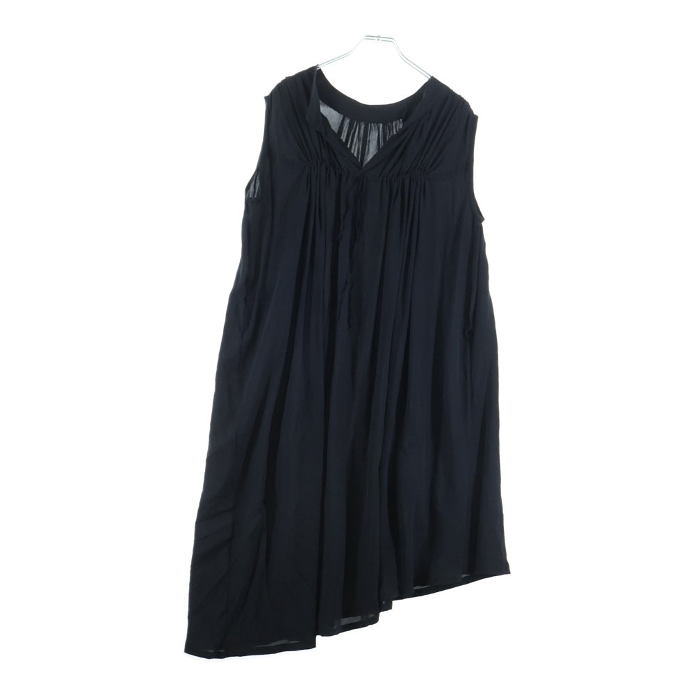 ANN DEMEULEMEESTER(アンドゥムルメステール) 襟付き ノースリーブワンピース レディース ブラック 352-21-53025