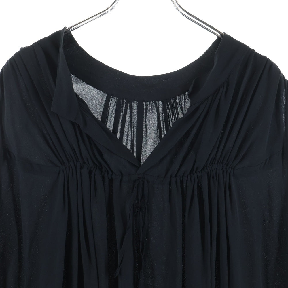 ANN DEMEULEMEESTER(アンドゥムルメステール) 襟付き ノースリーブワンピース レディース ブラック 352-21-53025