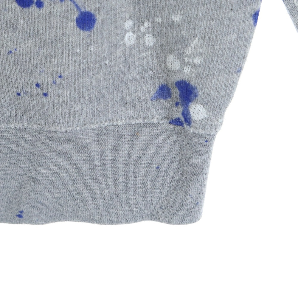POLO RALPH LAUREN(ポロラルフローレン) ペンキ加工 胸ロゴ刺繍 ラグランスウェットトレーナー グレー 710740583001
