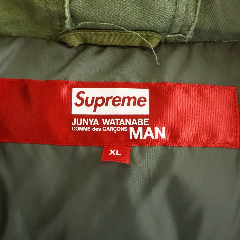 SUPREME(シュプリーム) 21AW ×JUNYA WATANABE COMME des GARCONS MAN Patchwork Puffy Jacket ジュンヤワタナベ コムデギャルソンマン パッチワーク パフィー フーデッドジャケット