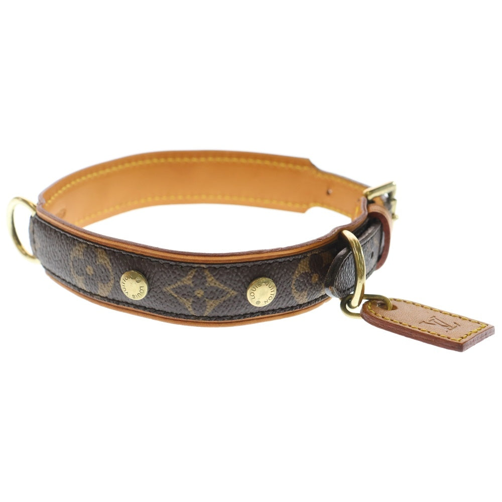 LOUIS VUITTON(ルイヴィトン) モノグラム コリエ バクスターGM 犬用首輪 ブラウン M58070 SL0959