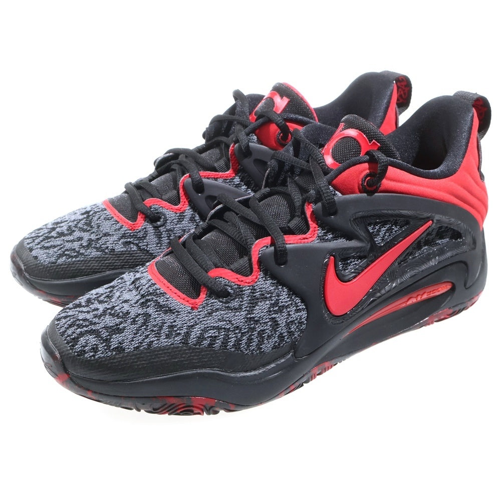 NIKE(ナイキ) KD15 ケビンデュラント ローカットスニーカー ブラック/レッド US9.5/27.5cm DM1054-003