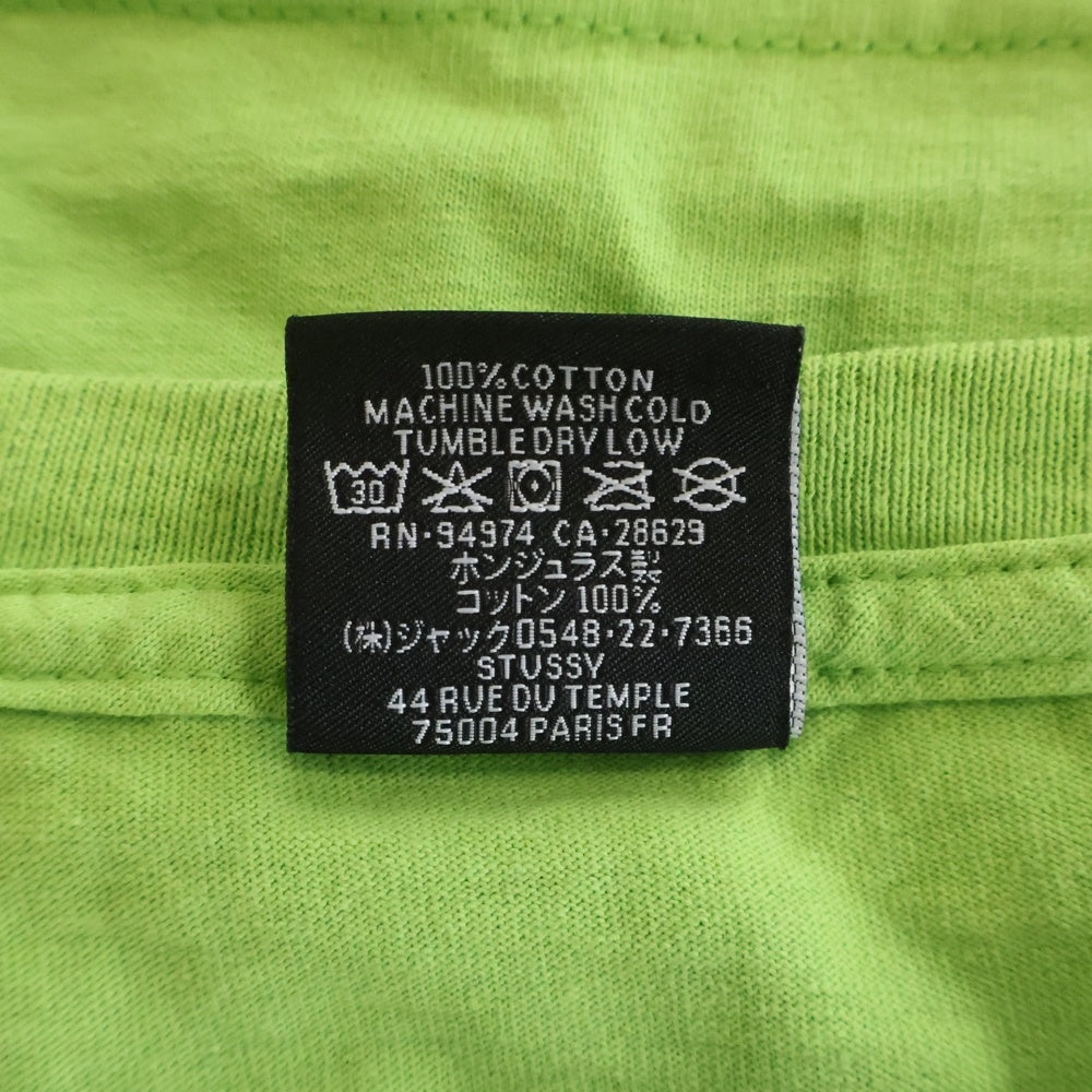STUSSY(ステューシー) WORLD TOUR TEE 両面プリント クルーネック ワールドツアー 半袖Tシャツ カットソー グリーン