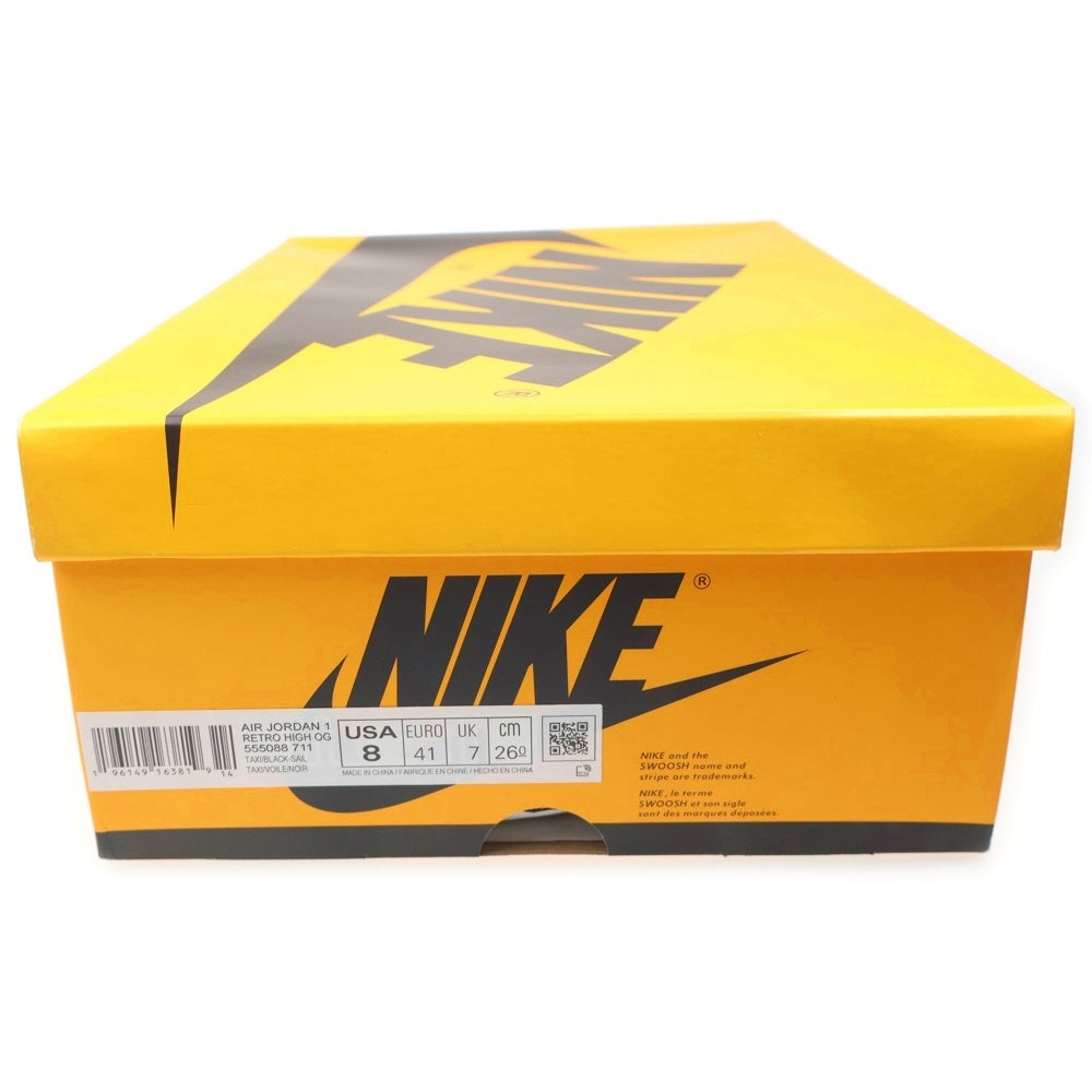 NIKE(ナイキ) AIR JORDAN 1 RETRO HIGH OG TAXI エアジョーダン 1 レトロ タクシー ハイカットスニーカー イエロー/ブラック US8/26cm 555088-711