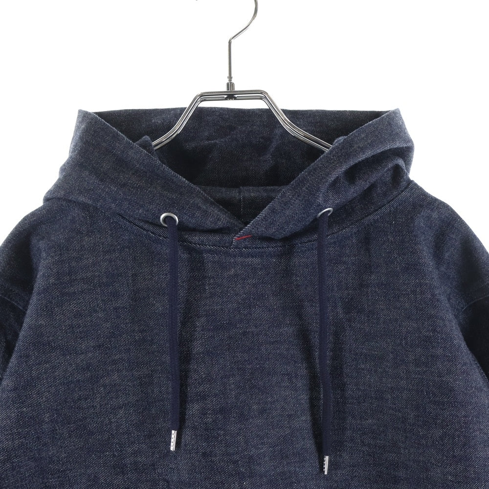 TAKAHIROMIYASHITA The SoloIst.(タカヒロミヤシタザソロイスト) PULLOVER HOODIE ロゴパッチデザイン ドローストリング フーデッド デニムパーカー インディゴ 0002B