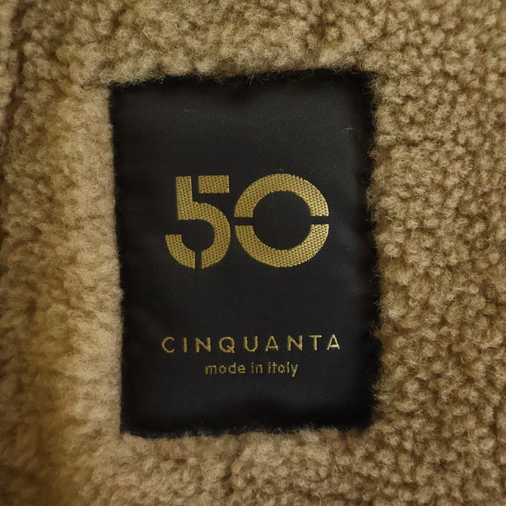 Cinquanta(チンクアンタ) ゴートスキン ムートンレザージャケット ブラウン Q-914/1