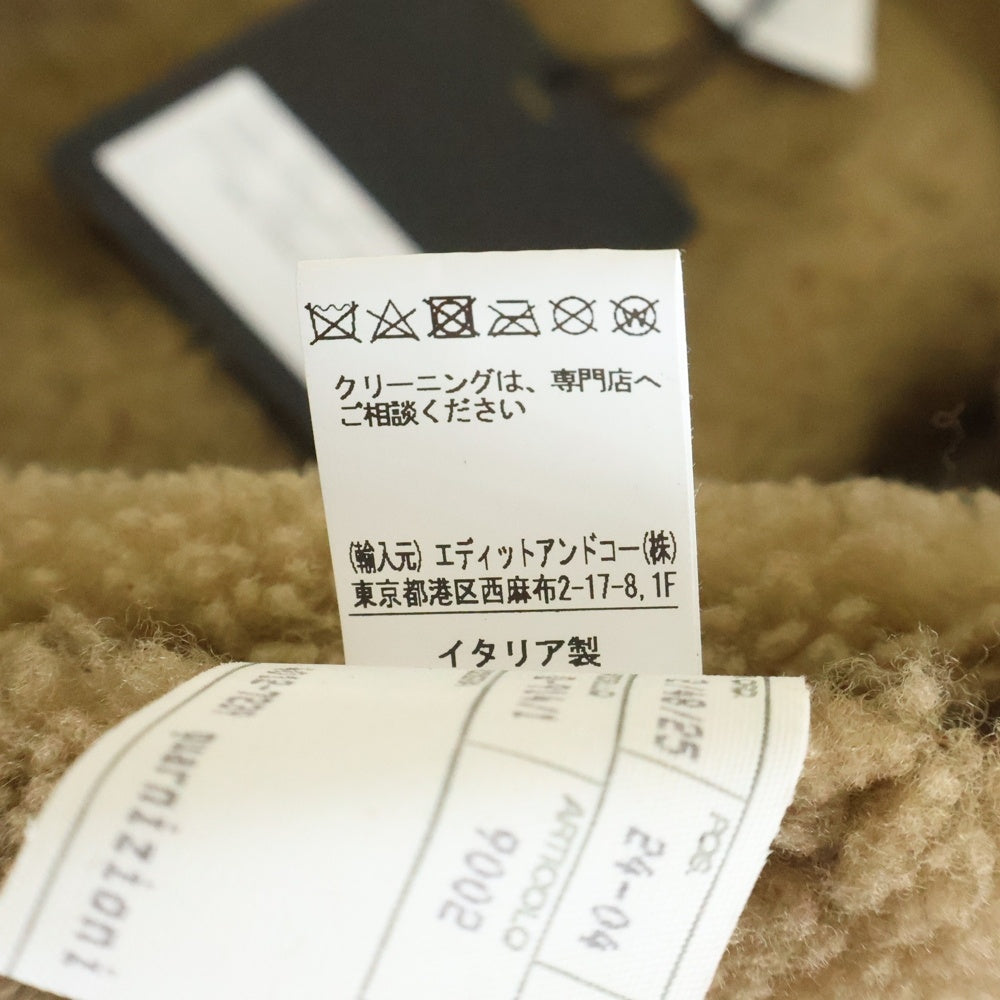 Cinquanta(チンクアンタ) ゴートスキン ムートンレザージャケット ブラウン Q-914/1