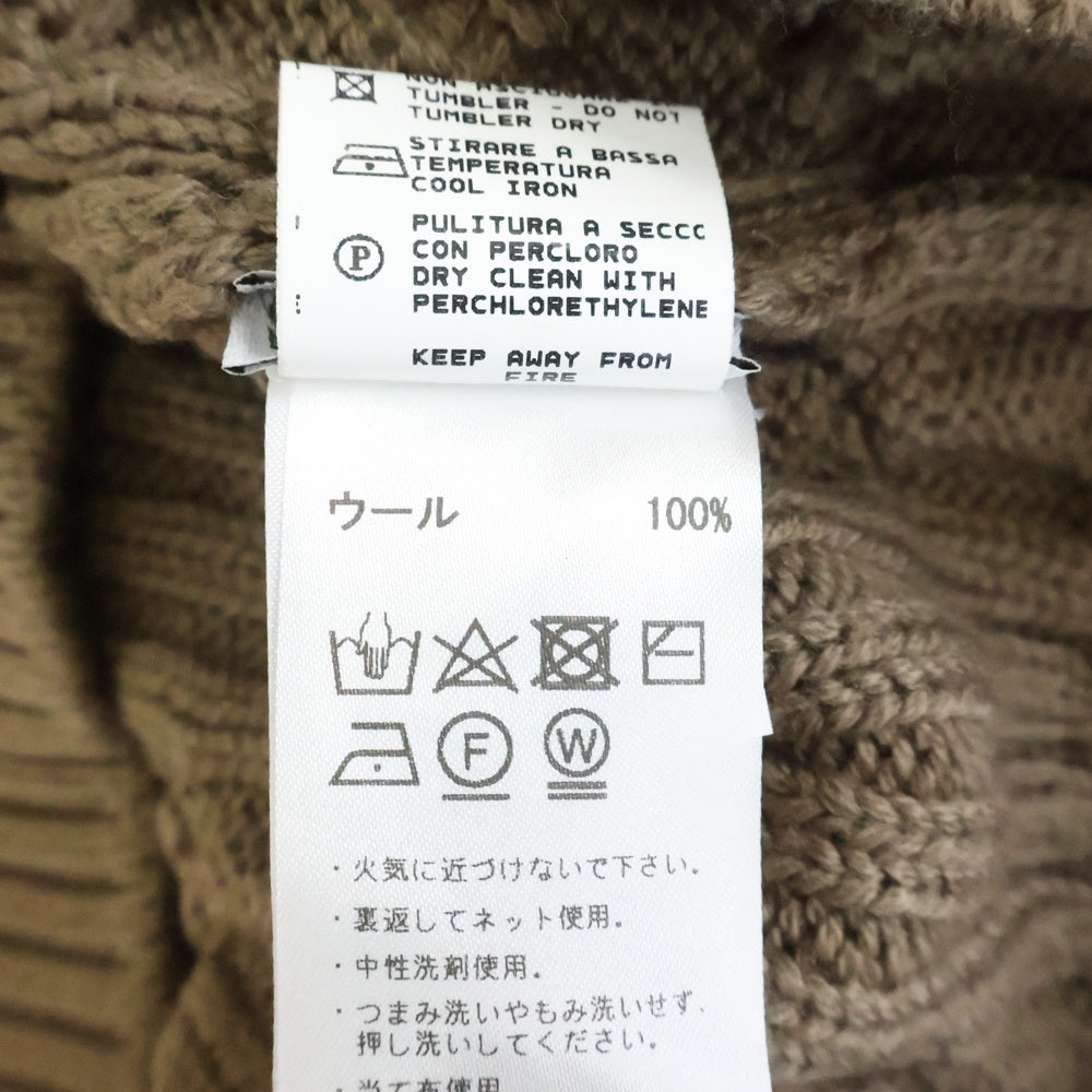BAFY(バフィー) ケーブル ハイネック ニットカーディガン ブラウン 21-15-0084-227
