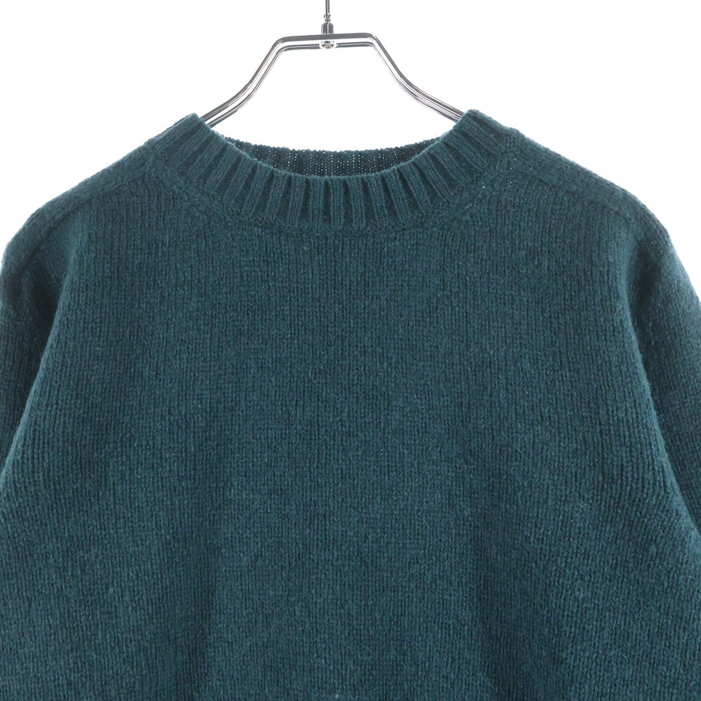 BEAMS(ビームス) シェットランド クルーネックニットセーター グリーン 21-15-0645-369