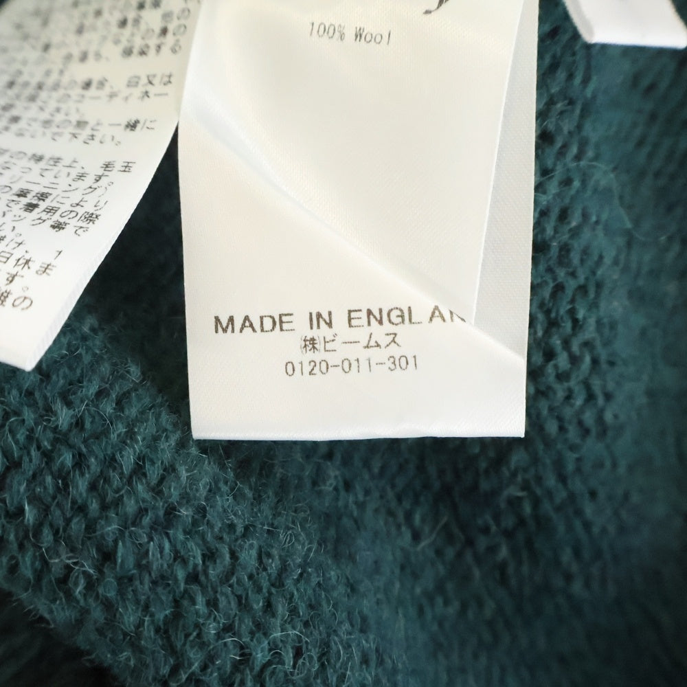 BEAMS(ビームス) シェットランド クルーネックニットセーター グリーン 21-15-0645-369