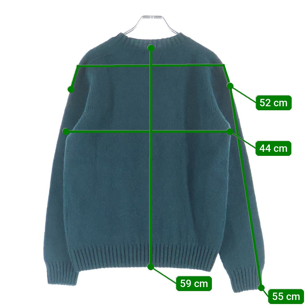 BEAMS(ビームス) シェットランド クルーネックニットセーター グリーン 21-15-0645-369