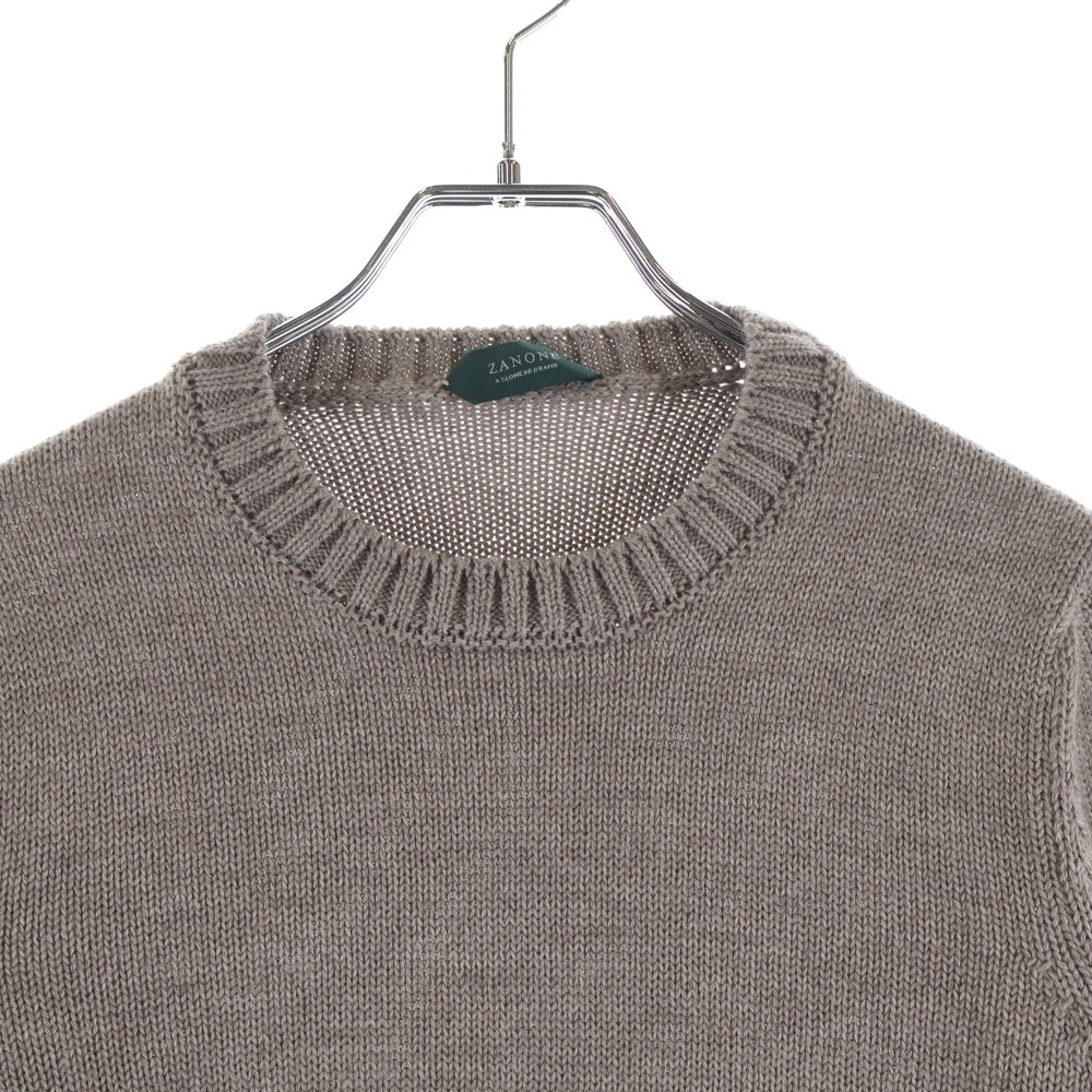 ZANONE(ザノーネ) ミドルゲージ クルーネックニットセーター ブラウン 811258 Z0229