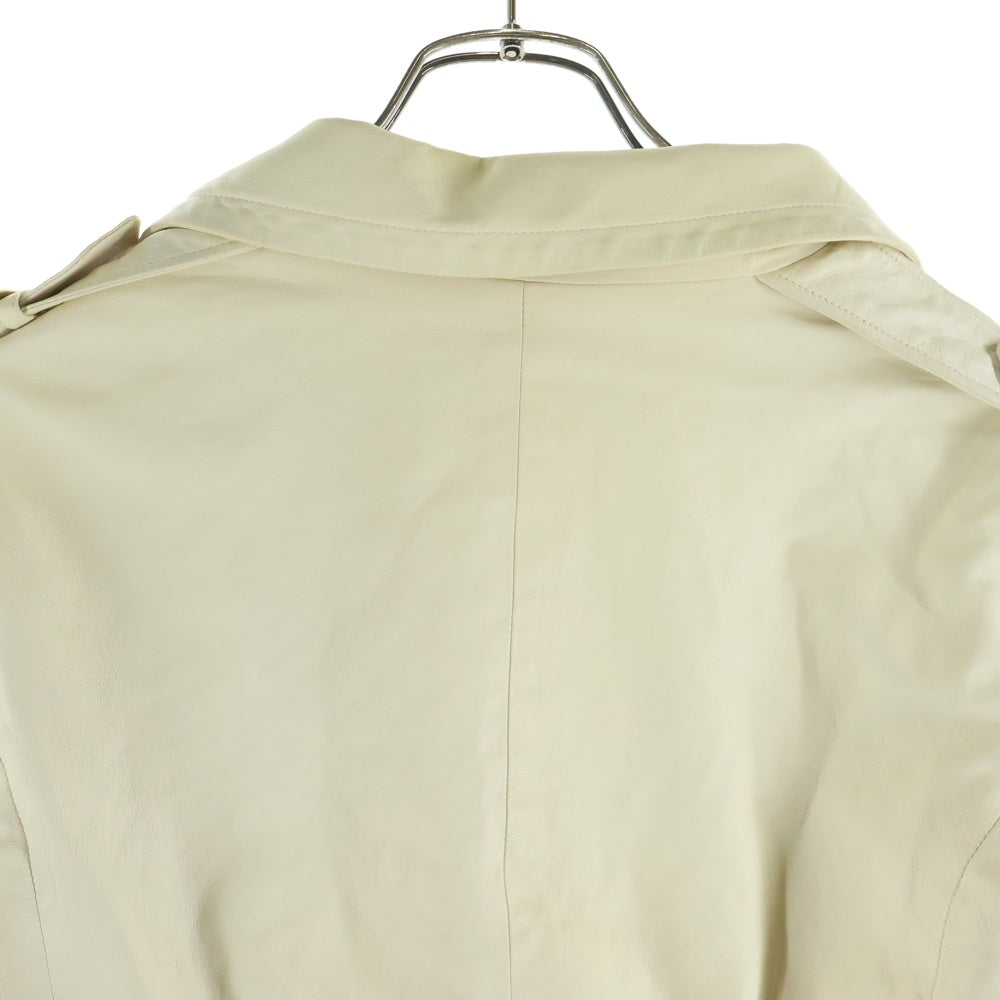 CHANEL(シャネル) 08SS ラムレザーライダース ジャケット ココボタン ホワイト P33031W04138 レディース