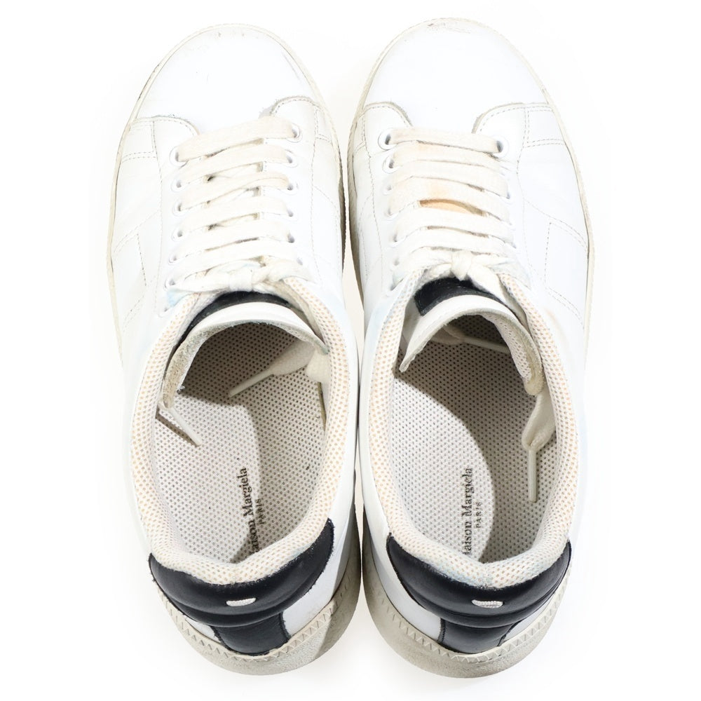 Maison Martin Margiela(メゾンマルタンマルジェラ) GAME SET MATCH ゲームセットマッチ レザー ローカットスニーカー ホワイト