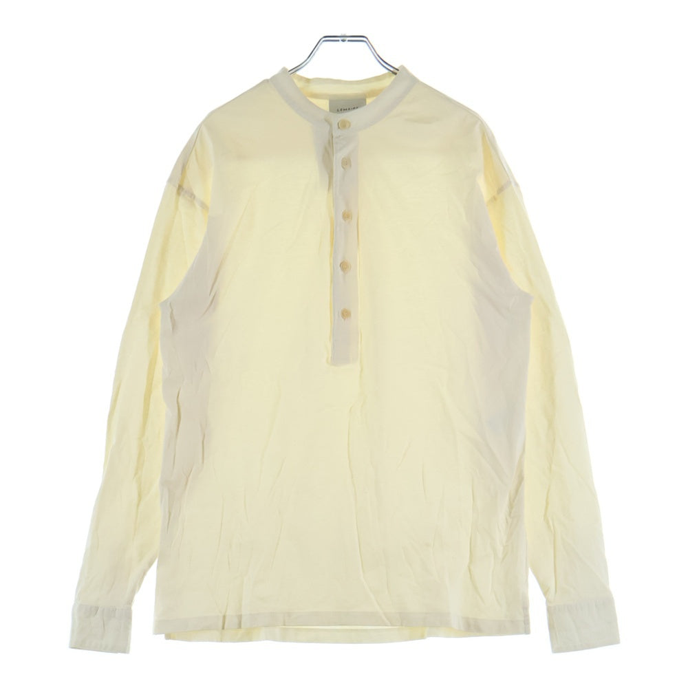 LEMAIRE(ルメール) Tシャツ生地 ヘンリーネック プルオーバーシャツ ホワイト M183 JE139 LI024