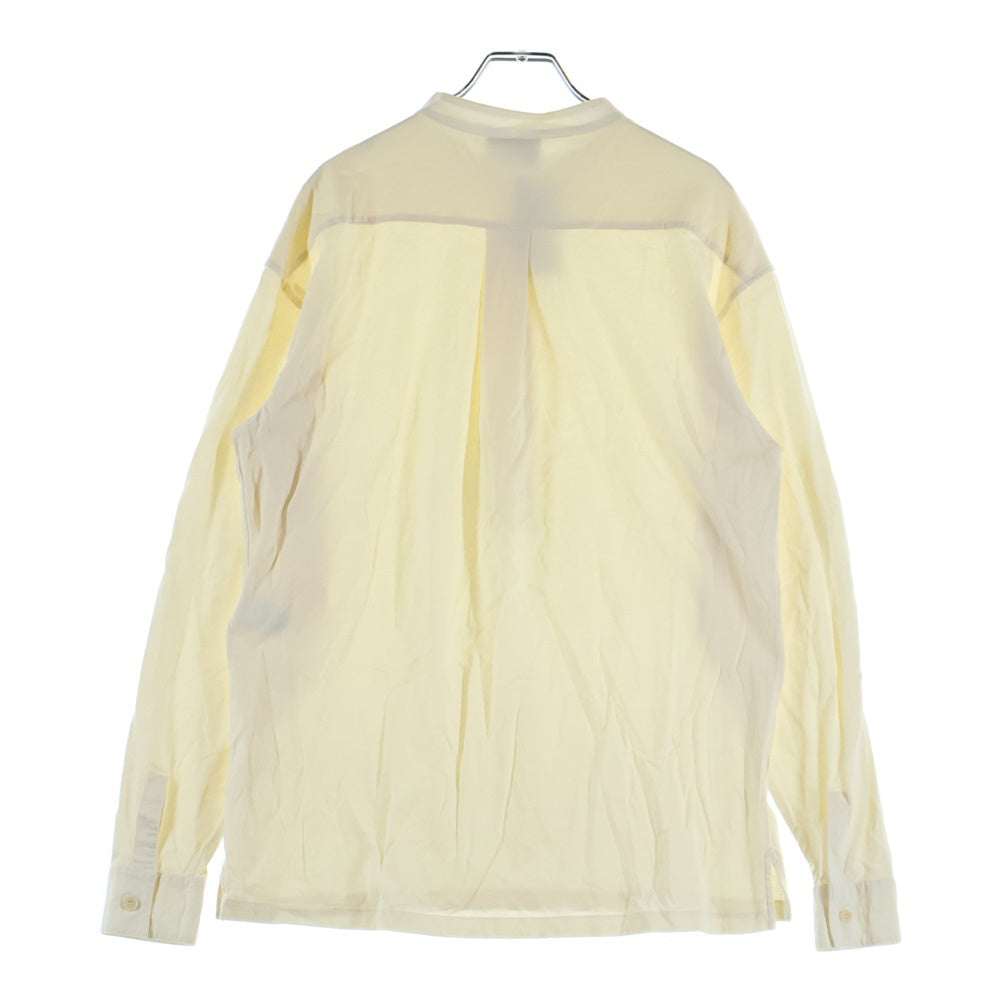 LEMAIRE(ルメール) Tシャツ生地 ヘンリーネック プルオーバーシャツ ホワイト M183 JE139 LI024