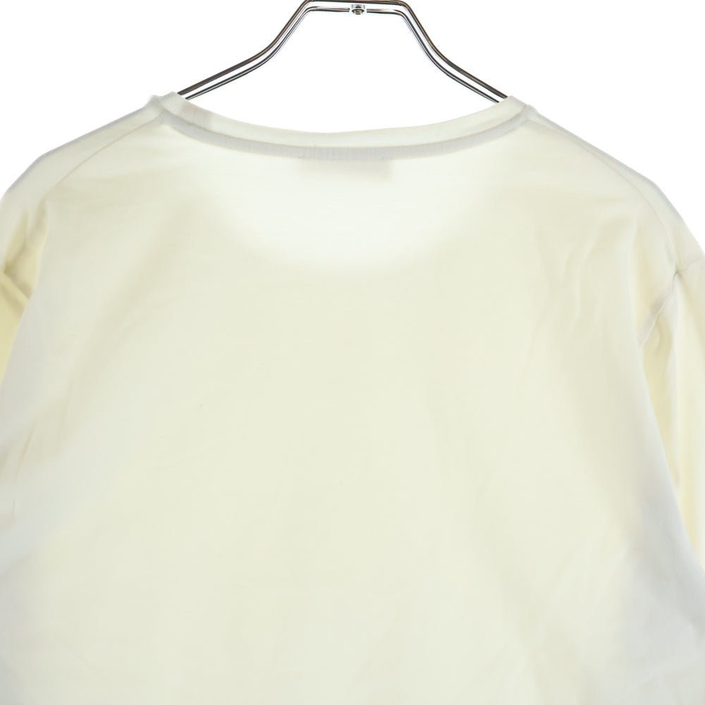 JIL SANDER +(ジルサンダープラス) 裾ワンポイント 長袖Tシャツ ストレッチカットソー ホワイト JPUS706514