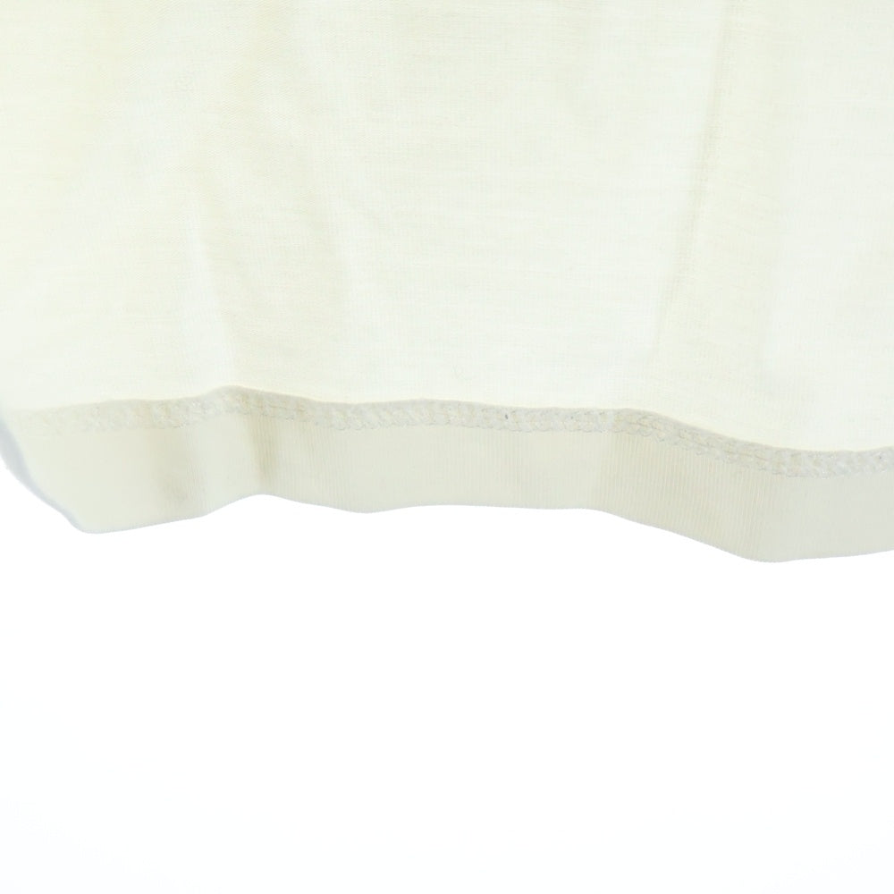 JIL SANDER +(ジルサンダープラス) 裾ワンポイント 長袖Tシャツ ストレッチカットソー ホワイト JPUS706514