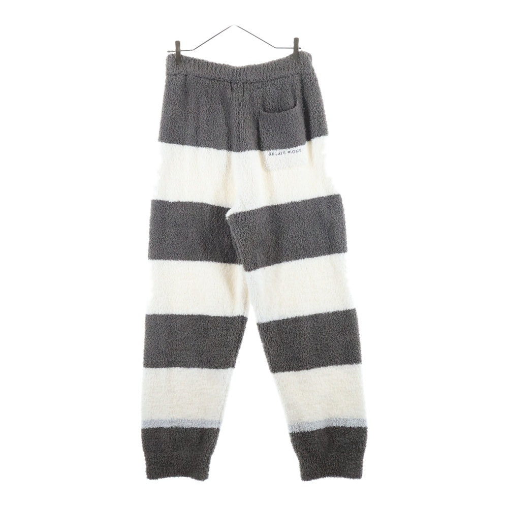 gelato pique HOMME(ジェラートピケオム) ボーダー パイルパンツ ホワイト/ブラウン PMNP225902