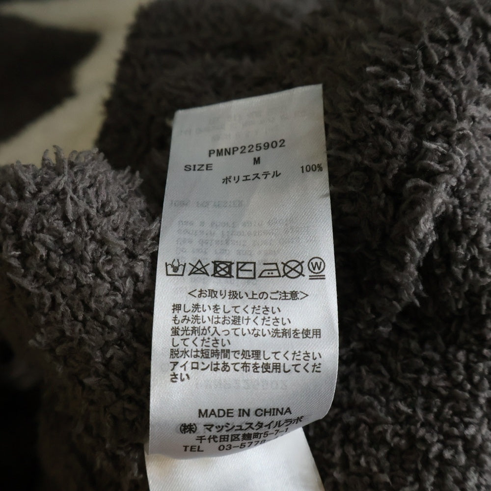 gelato pique HOMME(ジェラートピケオム) ボーダー パイルパンツ ホワイト/ブラウン PMNP225902