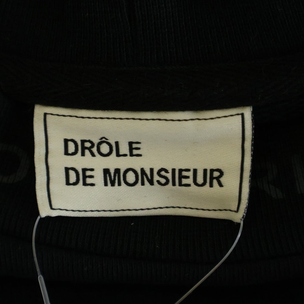 DROLE DE MONSIEUR(ドロールド ムッシュ) ワンポイント スウェットトレーナー ブラック