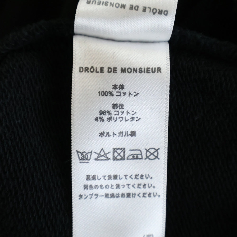 DROLE DE MONSIEUR(ドロールド ムッシュ) ワンポイント スウェットトレーナー ブラック