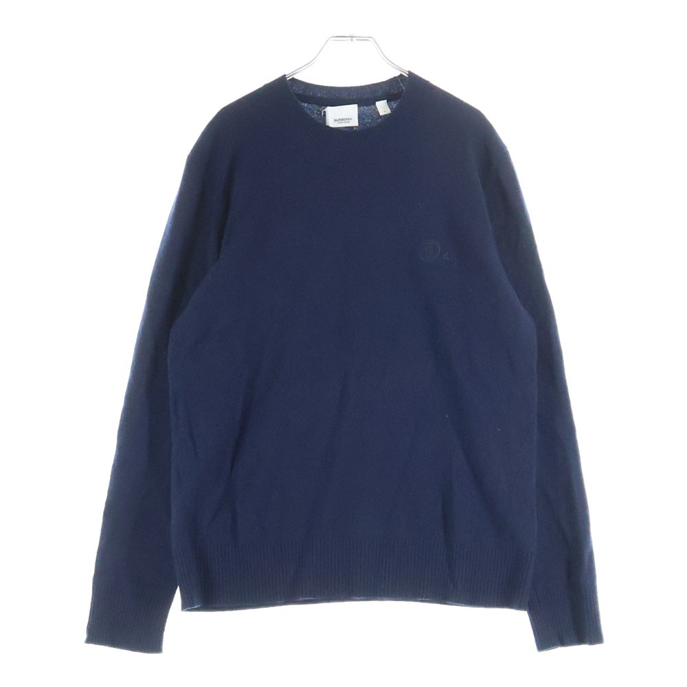 BURBERRY(バーバリー) ワンポイント カシミアニットセーター ネイビー 8018645