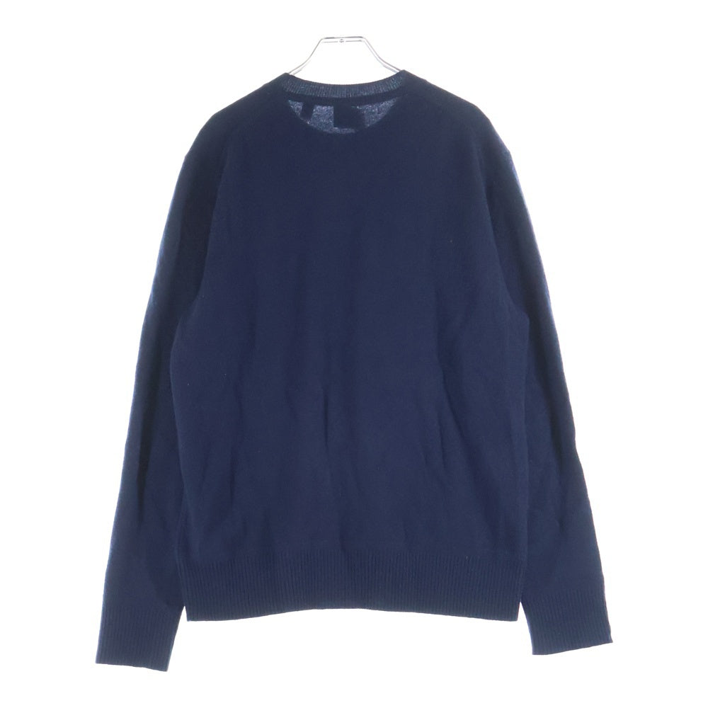 BURBERRY(バーバリー) ワンポイント カシミアニットセーター ネイビー 8018645